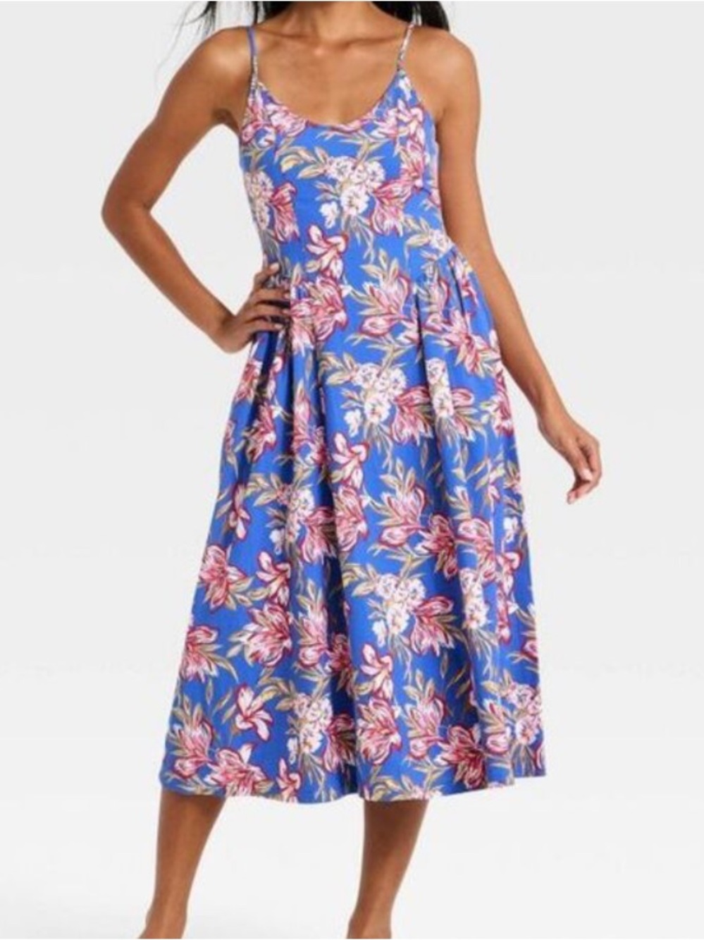 Women's Corset Sundress - A New Day Blue Floral